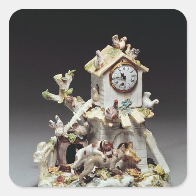 Chelsea porcelain farmyard clock case square sticker (Front)