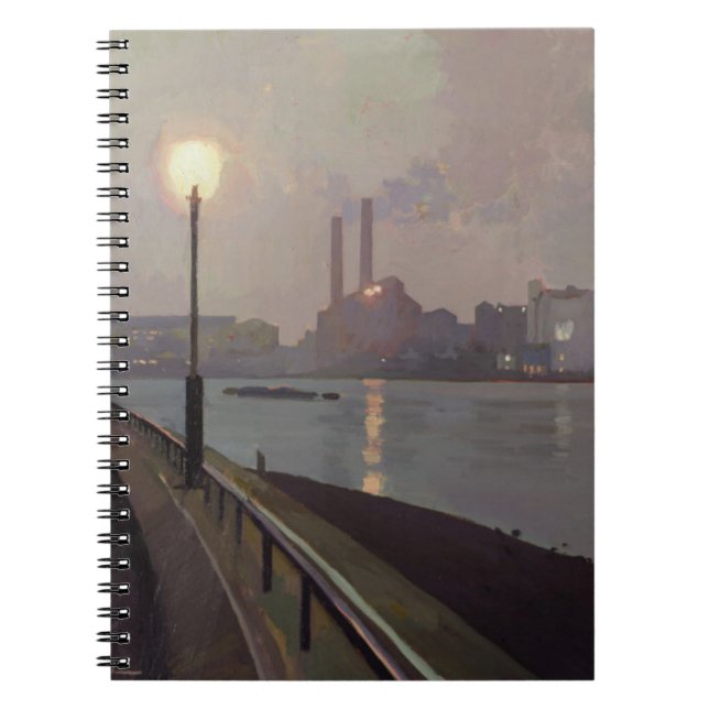 Chelsea Power Station by Night Notebook (Front)