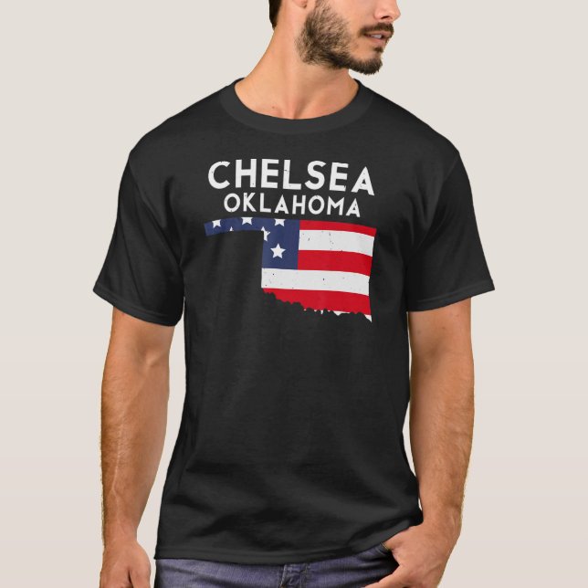 Chelsea USA State America Travel Oklahoman T-Shirt (Front)