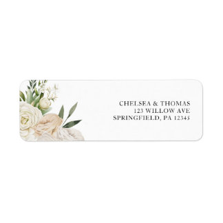 CHELSEA Watercolor White Blooms Wedding Invitation