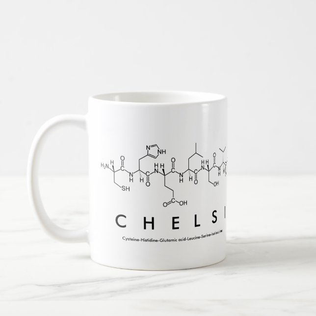 Chelsi peptide name mug (Left)