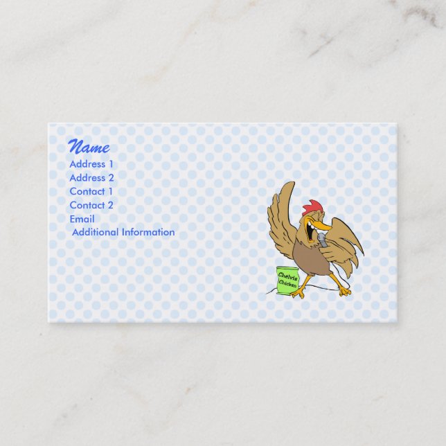 Chelvis Chicken Business Card (Front)