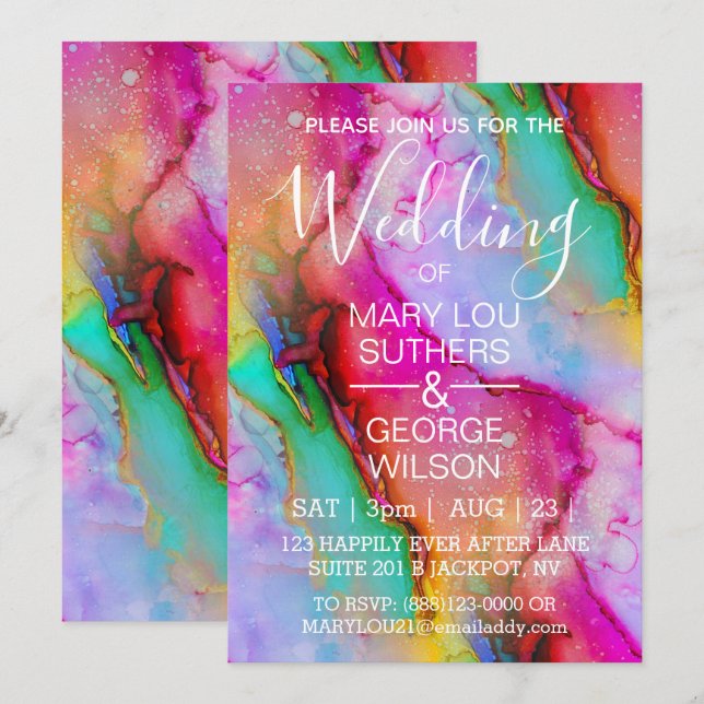 Chem 7 Wedding Invitation (Front/Back)