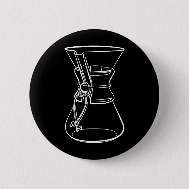 Chemex Coffee 6 Cm Round Badge (Front)