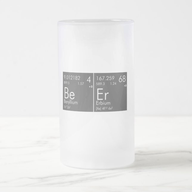 Chemical Beer Frosted Glass Beer Mug (Center)