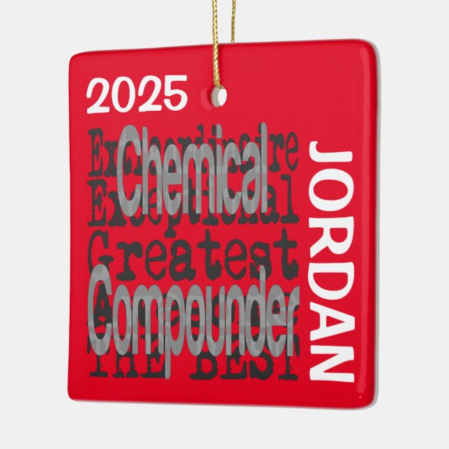 Chemical Compounder Extraordinaire CUSTOM Ceramic Ornament (Left)