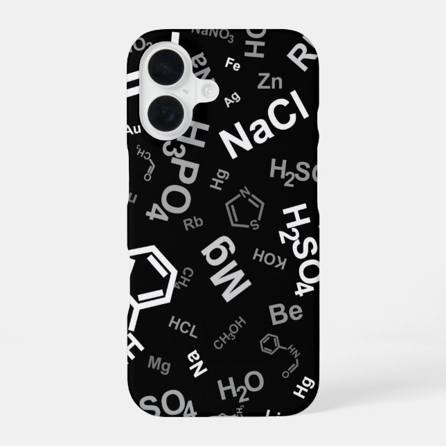 Chemical Compounds Elements iPhone 16 Case (Back)