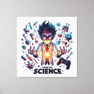 Chemical Concoction Game On, Science Theme Canvas Print