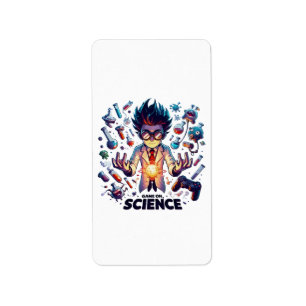 Chemical Concoction Game On, Science Theme Label