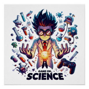 Chemical Concoction Game On, Science Theme Poster