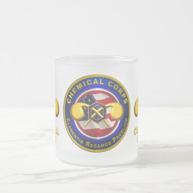 Chemical Corps  Frosted Glass Coffee Mug (Center)