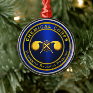 Chemical Corps Metal Tree Decoration