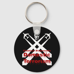 Chemical Dispersants areTerrorism dark background Key Ring