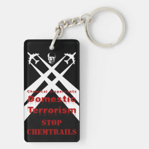 Chemical Dispersants areTerrorism dark background Key Ring