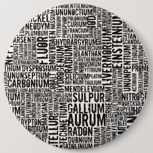 Chemical Elements 6 Cm Round Badge