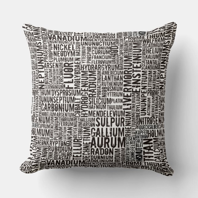 Chemical Elements Cushion (Front)