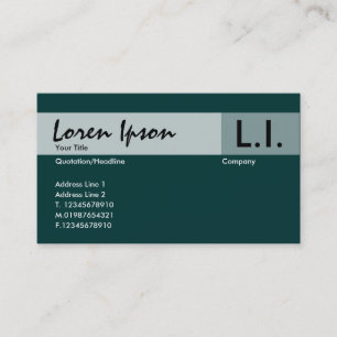 Chemical Elements - Dark Green Business Card