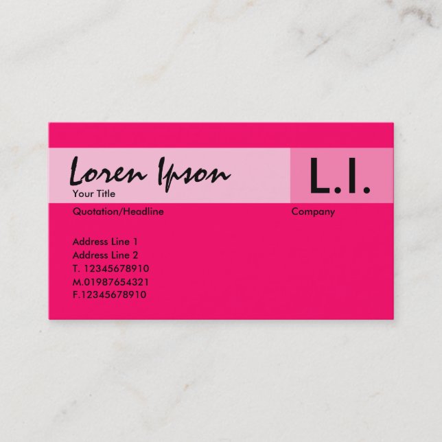 Chemical Elements - Neon Red Business Card (Front)