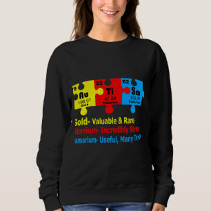 Chemical Elements Representing Autism Awareness Sweatshirt