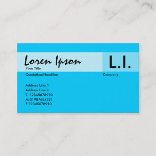 Chemical Elements - Sky Blue Business Card