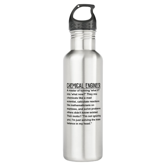 Chemical engineer 710 ml water bottle (Front)