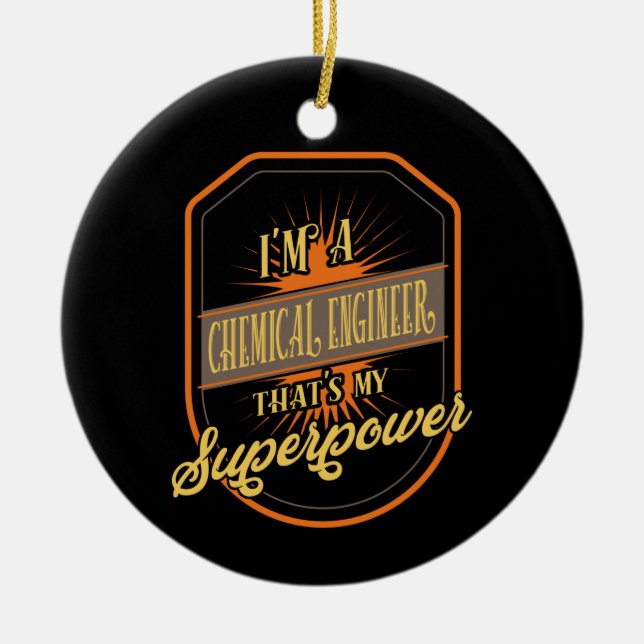 Chemical Engineer Chemical Engineering Ceramic Tree Decoration (Front)