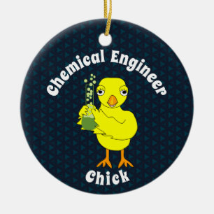 Chemical Engineer Chick Ceramic Tree Decoration