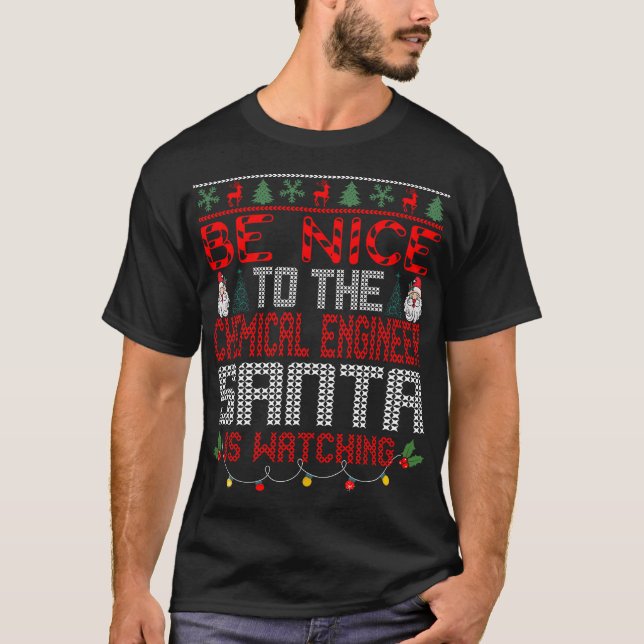 Chemical Engineer Christmas Santa Claus Gift  T-Shirt (Front)