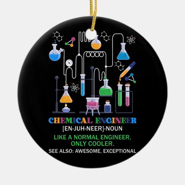 Chemical Engineer Definition Like A Normal Enginee Ceramic Tree Decoration (Front)