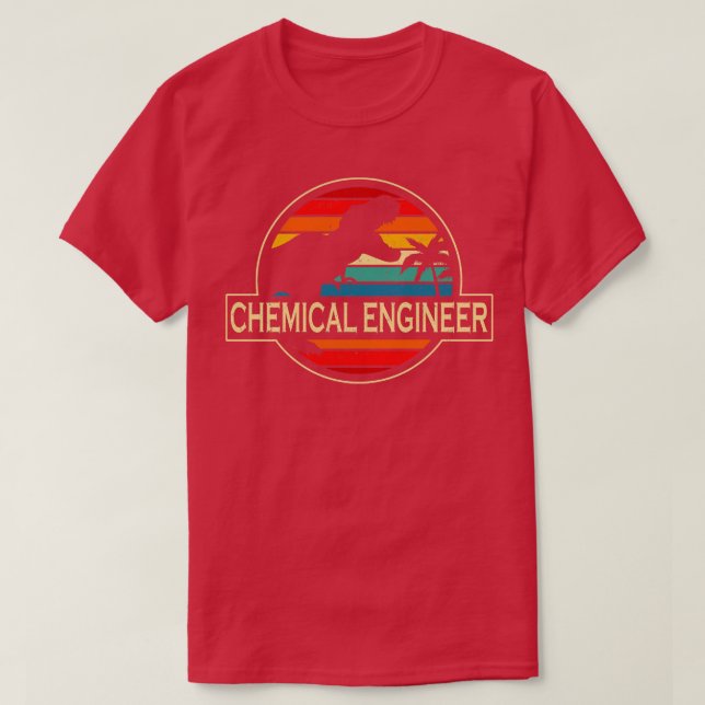 Chemical Engineer Dinosaur T-Shirt (Design Front)