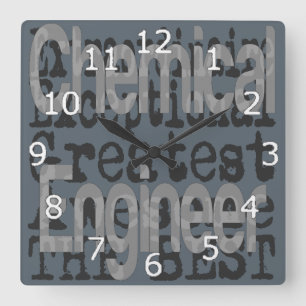 Chemical Engineer Extraordinaire Square Wall Clock