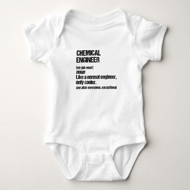 Chemical Engineer Funny Engineering Graduation Baby Bodysuit (Front)