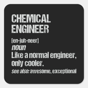 Chemical Engineer Funny Engineering Graduation Square Sticker