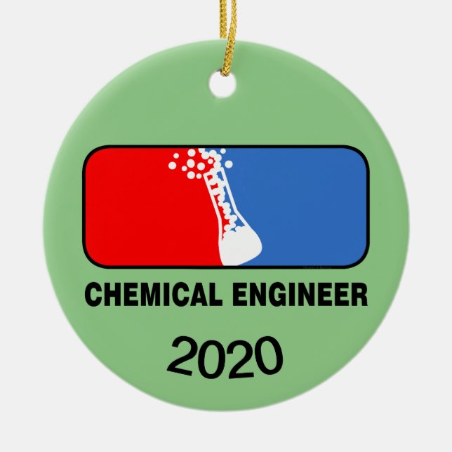 Chemical Engineer League Ceramic Tree Decoration (Front)