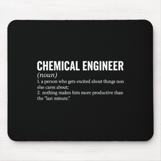 Chemical Engineer Profession Definition Engineerin Mouse Mat (Front)