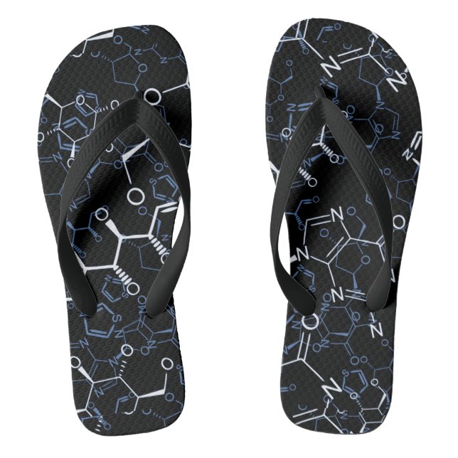 Chemical Formula Chemistry Gifts Flip Flops (Footbed)