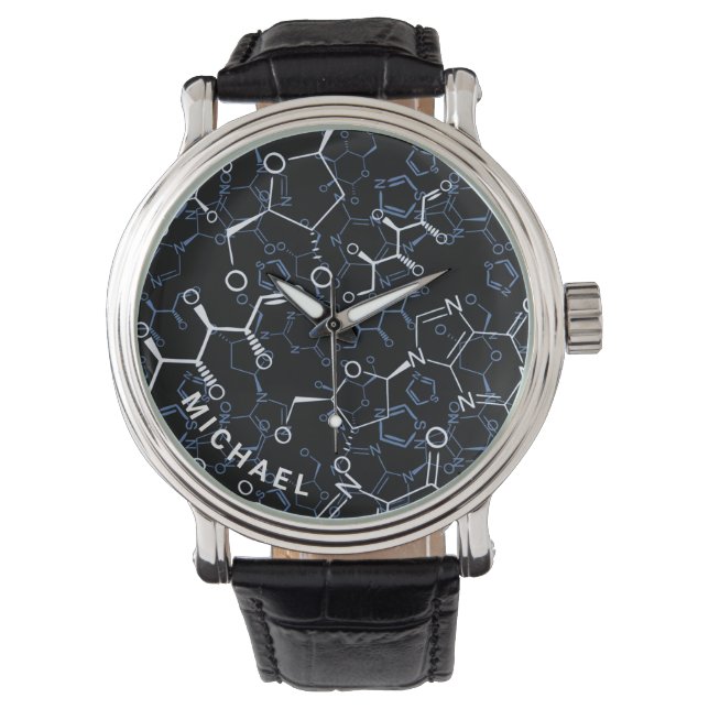 Chemical Formula Chemistry Gifts Personalised Watch (Front)