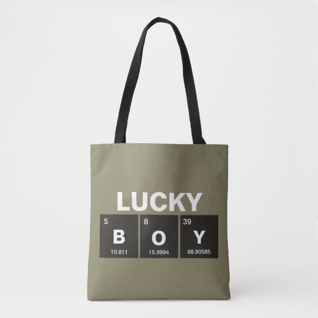 Chemical periodic table of elements: BOY Tote Bag (Front)