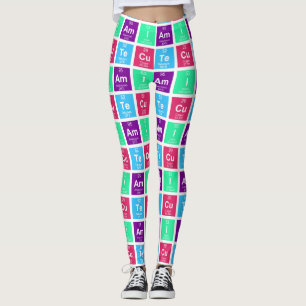 Chemical periodic table of elements: IAm CuTe Leggings