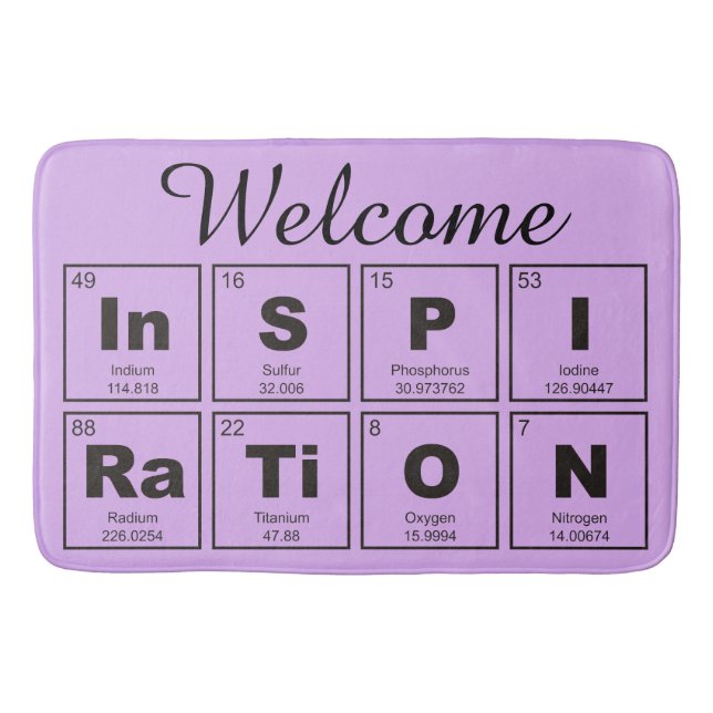 Chemical periodic table of elements: InSPIRaTiON Bath Mat (Front)