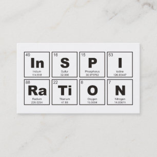 Chemical periodic table of elements: InSPIRaTiON Business Card