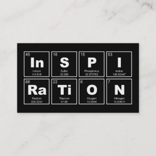 Chemical periodic table of elements: InSPIRaTiON Business Card