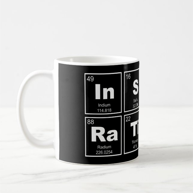Chemical periodic table of elements: InSPIRaTiON Coffee Mug (Left)