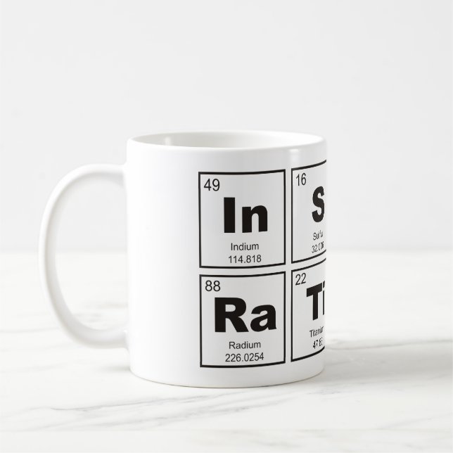 Chemical periodic table of elements: InSPIRaTiON Coffee Mug (Left)