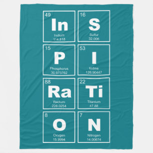 Chemical periodic table of elements: InSPIRaTiON Fleece Blanket