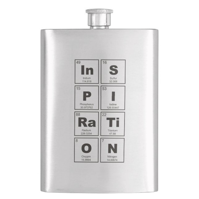 Chemical periodic table of elements: InSPIRaTiON Hip Flask (Front)