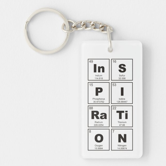 Chemical periodic table of elements: InSPIRaTiON Key Ring (Front)