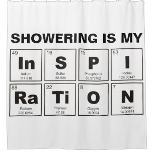 Chemical periodic table of elements: InSPIRaTiON Shower Curtain