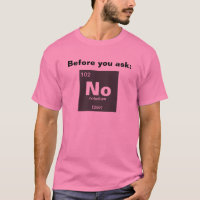 Chemical periodic table of elements: No