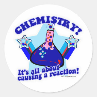 Chemical Reaction Classic Round Sticker